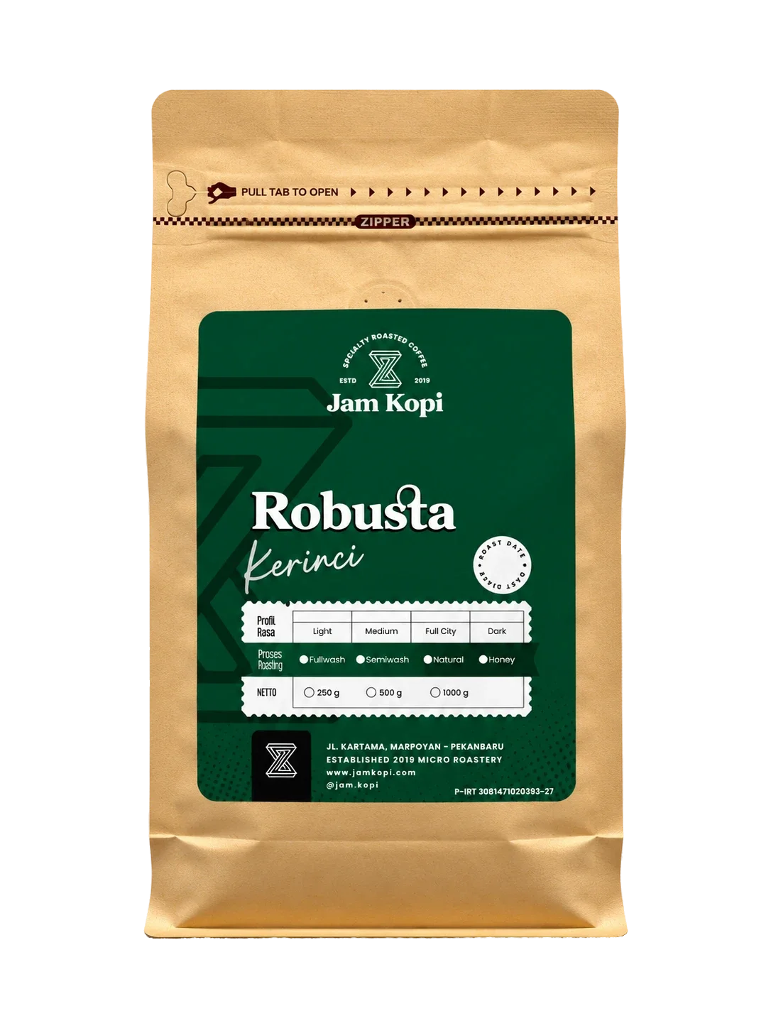 Robusta Kerinci coffee beans